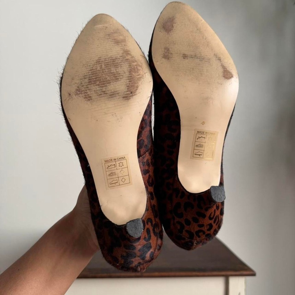 Leopard pony hair kitten heel size 8 brown black Dolce Vita - Picture 5 of 6